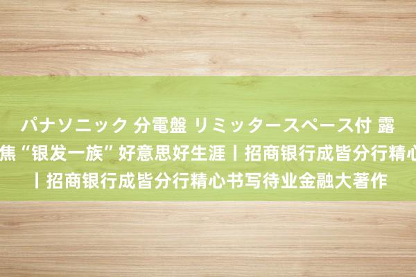 パナソニック 分電盤 リミッタースペース付 露出・半埋込両用形 聚焦“银发一族”好意思好生涯丨招商银行成皆分行精心书写待业金融大著作