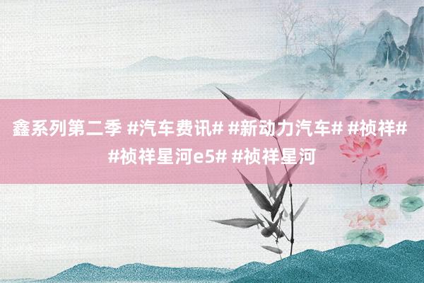 鑫系列第二季 #汽车费讯# #新动力汽车# #祯祥# #祯祥星河e5# #祯祥星河