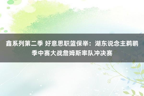 鑫系列第二季 好意思职篮保举：湖东说念主鹈鹕季中赛大战詹姆斯率队冲决赛