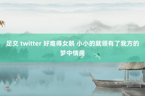 足交 twitter 好难得女鹅 小小的就领有了我方的梦中情房