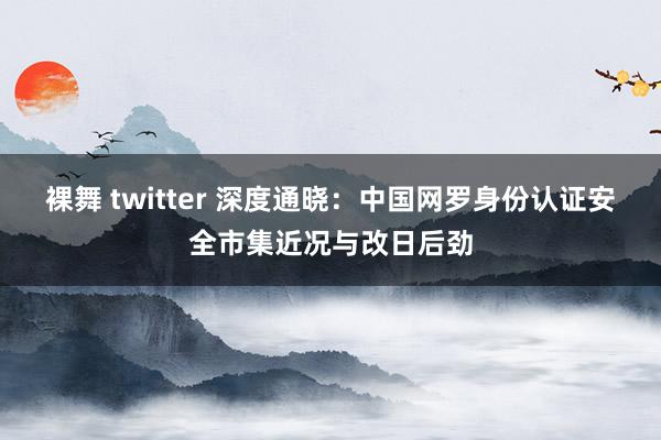 裸舞 twitter 深度通晓：中国网罗身份认证安全市集近况与改日后劲