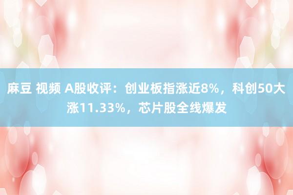 麻豆 视频 A股收评：创业板指涨近8%，科创50大涨11.33%，芯片股全线爆发