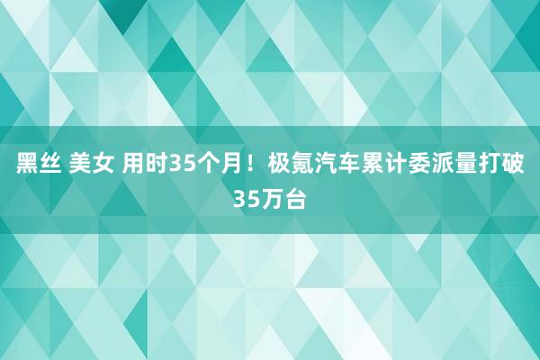 黑丝 美女 用时35个月！极氪汽车累计委派量打破35万台