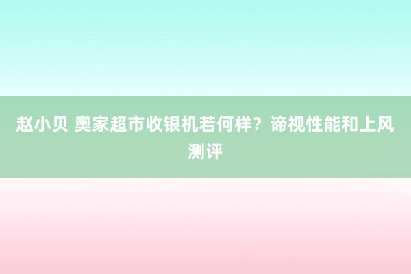 赵小贝 奥家超市收银机若何样？谛视性能和上风测评