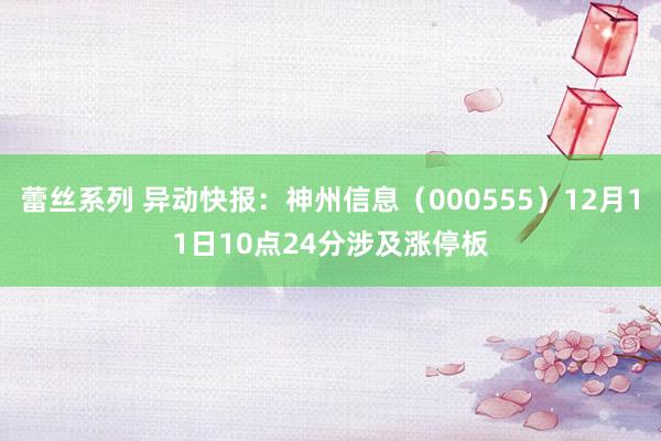 蕾丝系列 异动快报：神州信息（000555）12月11日10点24分涉及涨停板