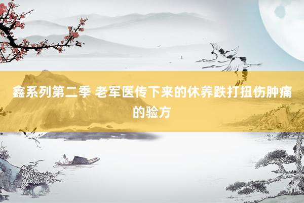 鑫系列第二季 老军医传下来的休养跌打扭伤肿痛的验方