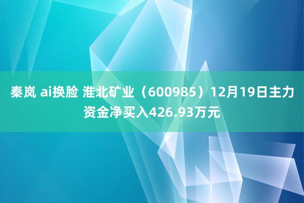 秦岚 ai换脸 淮北矿业（600985）12月19日主力资金净买入426.93万元