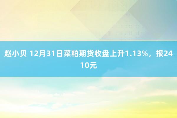 赵小贝 12月31日菜粕期货收盘上升1.13%，报2410元