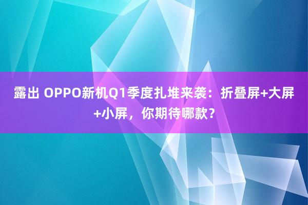 露出 OPPO新机Q1季度扎堆来袭：折叠屏+大屏+小屏，你期待哪款？