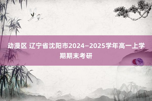 动漫区 辽宁省沈阳市2024—2025学年高一上学期期末考研